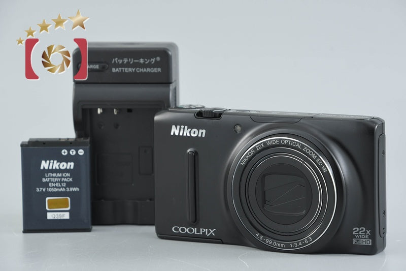 [Used] Nikon COOLPIX S9500 Matte Black Compact Digital Camera