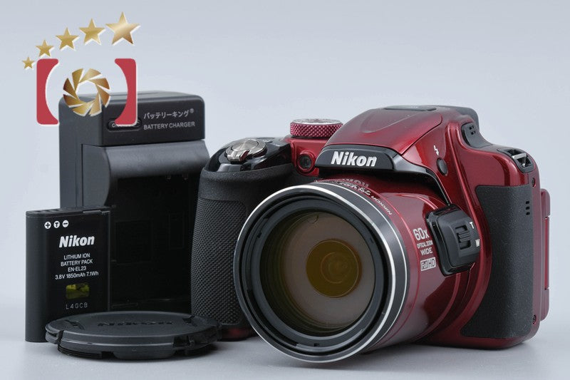 [Used] Nikon COOLPIX P600 Red Compact Digital Camera