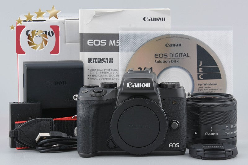[Used] Canon EOS M5 EF-M 15-45 IS STM Lens Kit with Original Box