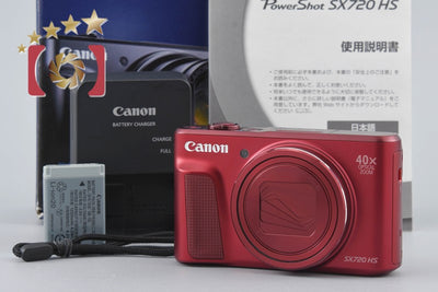 [Used] Canon PowerShot SX720 HS Red Compact Digital Camera with Original Box