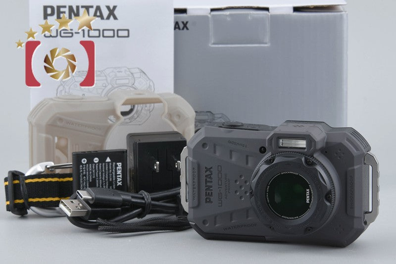 [Used] RICOH Pentax WG-1000 Gray Waterproof Action Camera, with original box