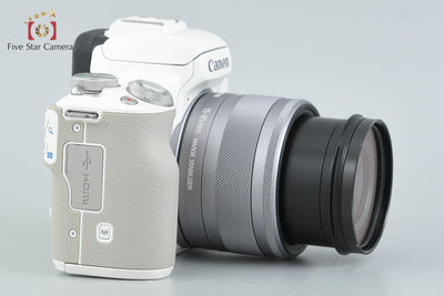 [Used] Canon EOS Kiss M EF-M 15-45 IS STM Lens Kit White