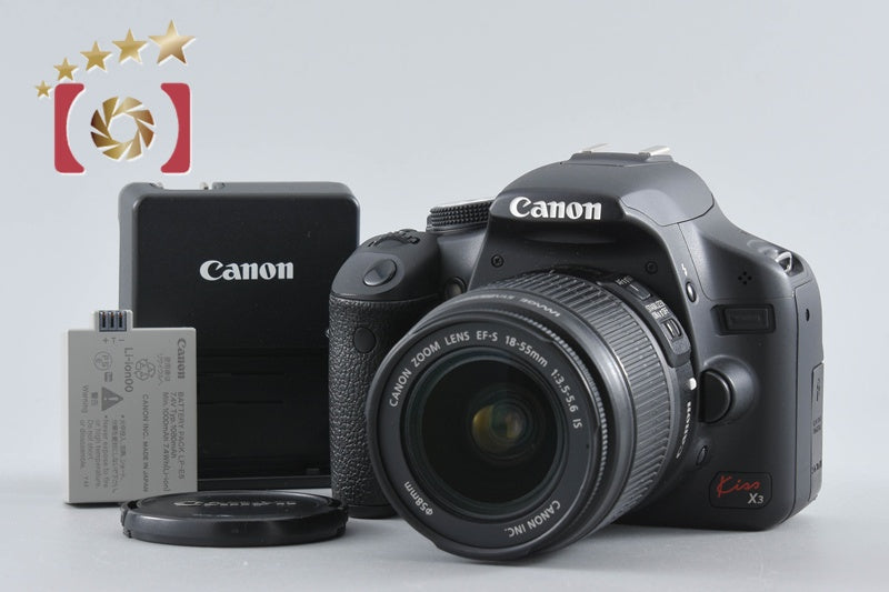 【中古】Canon キヤノン EOS Kiss X3 EF-S 18-55 IS レンズキット シャッター回数僅少