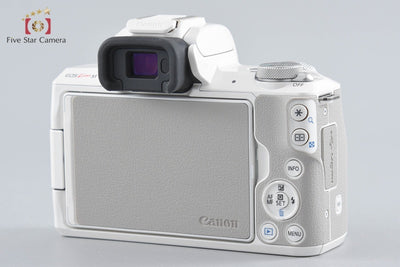 [Used] Canon EOS Kiss M EF-M 15-45 IS STM Lens Kit White