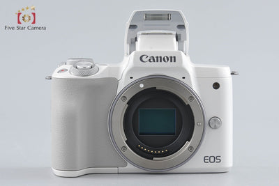 [Used] Canon EOS Kiss M EF-M 15-45 IS STM Lens Kit White