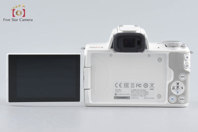 [Used] Canon EOS Kiss M EF-M 15-45 IS STM Lens Kit White