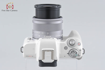 [Used] Canon EOS Kiss M EF-M 15-45 IS STM Lens Kit White