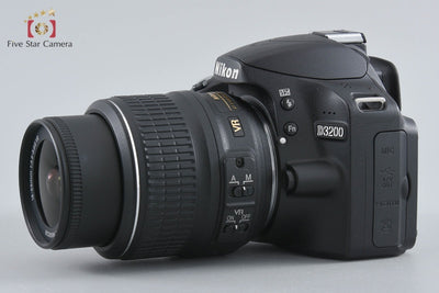 【中古】Nikon ニコン D3200 18-55 VR レンズキット ブラック シャッター回数僅少