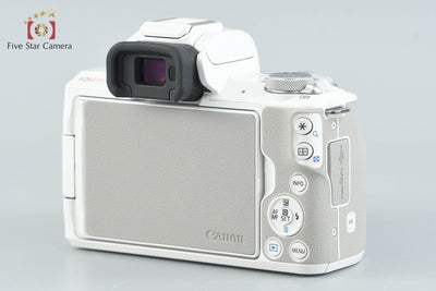 [Used] Canon EOS Kiss M EF-M 15-45 IS STM Lens Kit White, Low Shutter Count