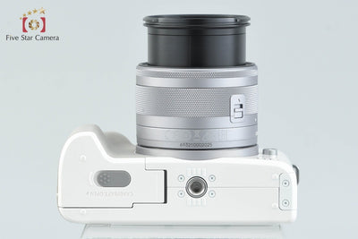 [Used] Canon EOS Kiss M EF-M 15-45 IS STM Lens Kit White, Low Shutter Count