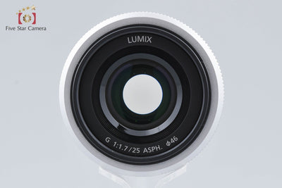 【中古】Panasonic パナソニック LUMIX G 25mm f/1.7 ASPH. H-H025 シルバー