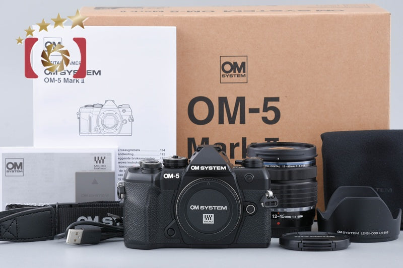 [Used] OM SYSTEM (OLYMPUS) OM-5 Mark II 12-45mm f/4 PRO Lens Kit Black - Low Shutter Count, With Original Box