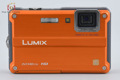 Used Panasonic LUMIX DMC-FT2 Sunrise Orange Compact Digital Camera with Original Box