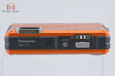Used Panasonic LUMIX DMC-FT2 Sunrise Orange Compact Digital Camera with Original Box