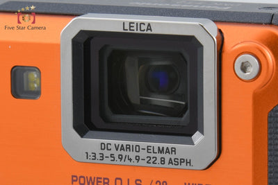 Used Panasonic LUMIX DMC-FT2 Sunrise Orange Compact Digital Camera with Original Box