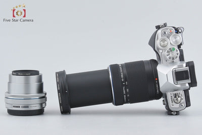 【中古】OLYMPUS オリンパス OM-D E-M10 Mark III EZ ダブルズームキット シルバー シャッター回数僅少 元箱付き