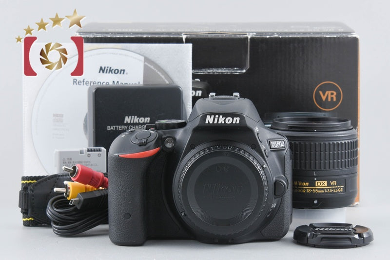 【中古】Nikon ニコン D5500 ブラック 18-55mm VR II レンズキット 元箱付き
