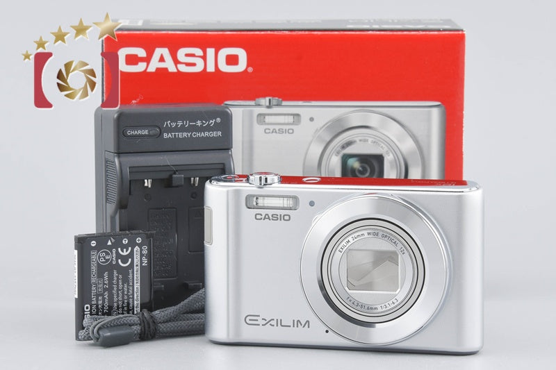 【中古】Casio カシオ EXILIM EX-ZS210 シルバー コンパクトデジタルカメラ 元箱付き