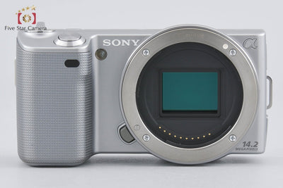 【中古】SONY ソニー α NEX-5 ズームレンズキット シルバー シャッター回数僅少