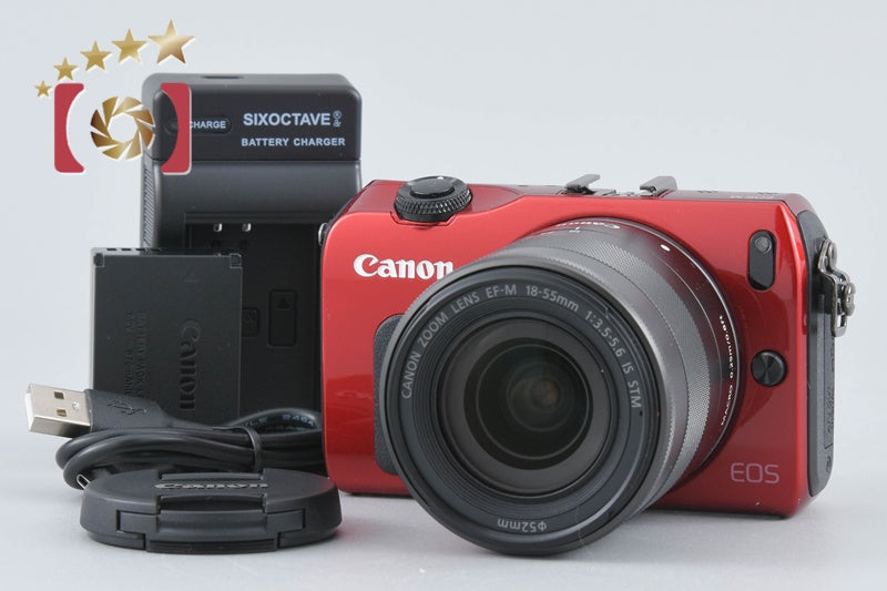 [Used] Canon EOS M EF-M 18-55 IS STM Lens Kit Red