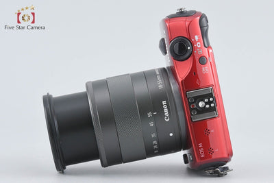 [Used] Canon EOS M EF-M 18-55 IS STM Lens Kit Red
