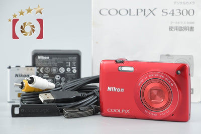 【中古】Nikon ニコン COOLPIX S4300 グロッシーレッド コンパクトデジタルカメラ