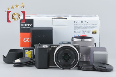 [Used] SONY Sony α NEX-5 Double Lens Kit Black with Original Box