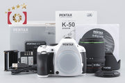 【中古】PENTAX ペンタックス K-50 ホワイト 18-135 WR レンズキット シャッター回数僅少 元箱付き