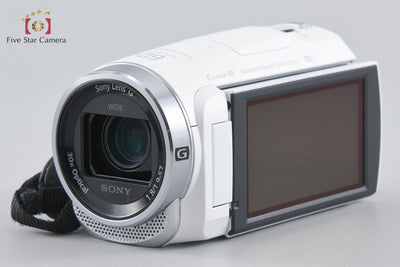 Used: SONY Handycam HDR-CX680 White Digital Video Camera with Original Box, Multi-Language Support