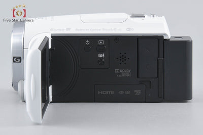 Used: SONY Handycam HDR-CX680 White Digital Video Camera with Original Box, Multi-Language Support