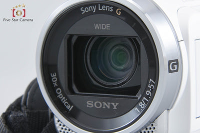 Used: SONY Handycam HDR-CX680 White Digital Video Camera with Original Box, Multi-Language Support