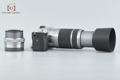 [Used] SONY α6000 ILCE-6000 Double Zoom Lens Kit Silver, with original box, multilingual support