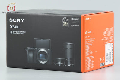 [Used] SONY Sony α6400 ILCE-6400 Black Double Zoom Lens Kit, Low Shutter Count, With Original Box