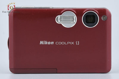 [Used] Nikon COOLPIX S3 Noble Wine Compact Digital Camera