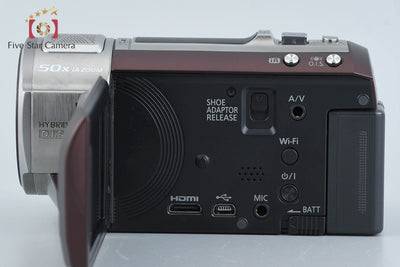 [Used] Panasonic HC-V620M Brown Digital High Definition Video Camera with Original Box