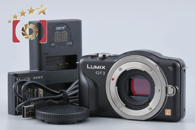【Used】Panasonic LUMIX DMC-GF3 Esprit Black Mirrorless Camera, Low Shutter Count
