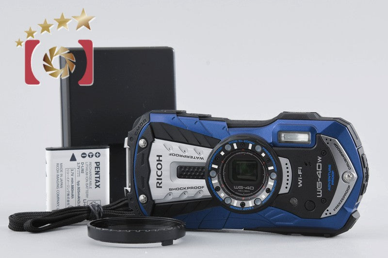 中古】RICOH リコー WG-40W ブルー コンパクトデジタルカメラ