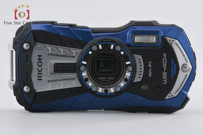 【中古】RICOH リコー WG-40W ブルー コンパクトデジタルカメラ シャッター回数僅少