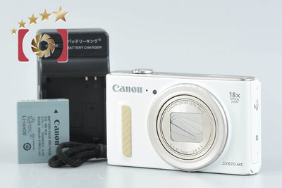 【中古】Canon キヤノン PowerShot SX610 HS ホワイト コンパクトデジタルカメラ
