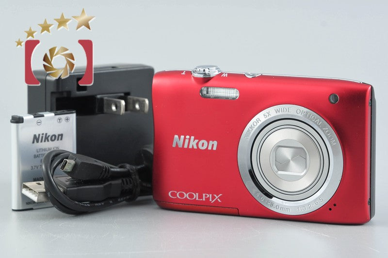 【中古】Nikon ニコン COOLPIX S2900 レッド コンパクトデジタルカメラ