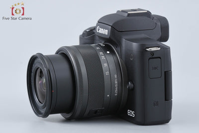 【中古】Canon キヤノン EOS Kiss M EF-M 15-45 IS STM レンズキット ブラック シャッター回数僅少