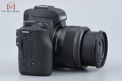 【中古】Canon キヤノン EOS Kiss M EF-M 15-45 IS STM レンズキット ブラック シャッター回数僅少