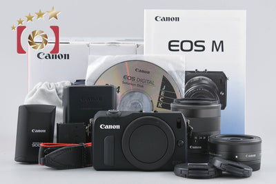 [Used] Canon EOS M Double Lens Kit Black with Original Box