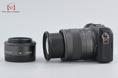 [Used] Canon EOS M Double Lens Kit Black with Original Box