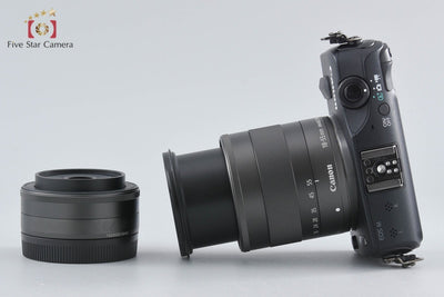 [Used] Canon EOS M Double Lens Kit Black with Original Box