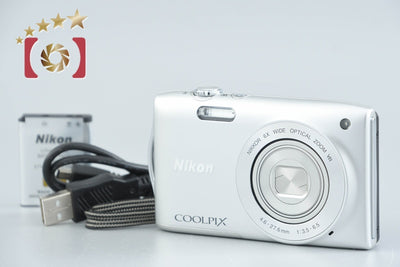 [Used] Nikon COOLPIX S3300 Crystal Silver Compact Digital Camera