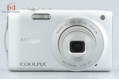 [Used] Nikon COOLPIX S3300 Crystal Silver Compact Digital Camera