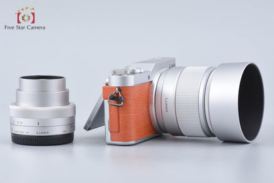 【中古】Panasonic パナソニック LUMIX DC-GF9 オレンジ ダブルレンズキット シャッター回数僅少