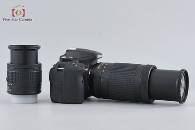 [Used] Nikon D3400 Black Double Zoom Kit, low shutter count, with original box