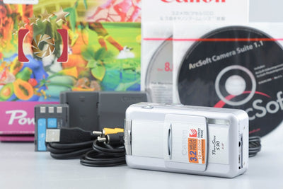 【中古】Canon キヤノン PowerShot S30 ラベンダーシルバー コンパクトデジタルカメラ 元箱付き